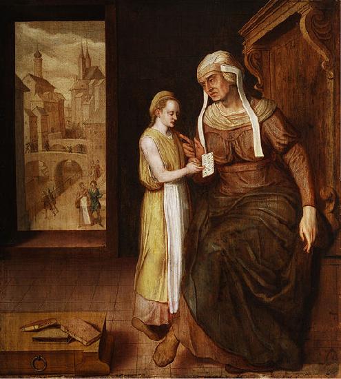 Anonymous Allegory of Teaching, German oil painting picture