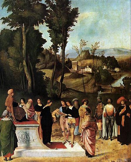 Giorgione Moses Undergoing Trial by Fire oil painting picture