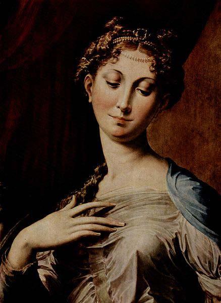 PARMIGIANINO Madonna mit dem langen Hals oil painting image