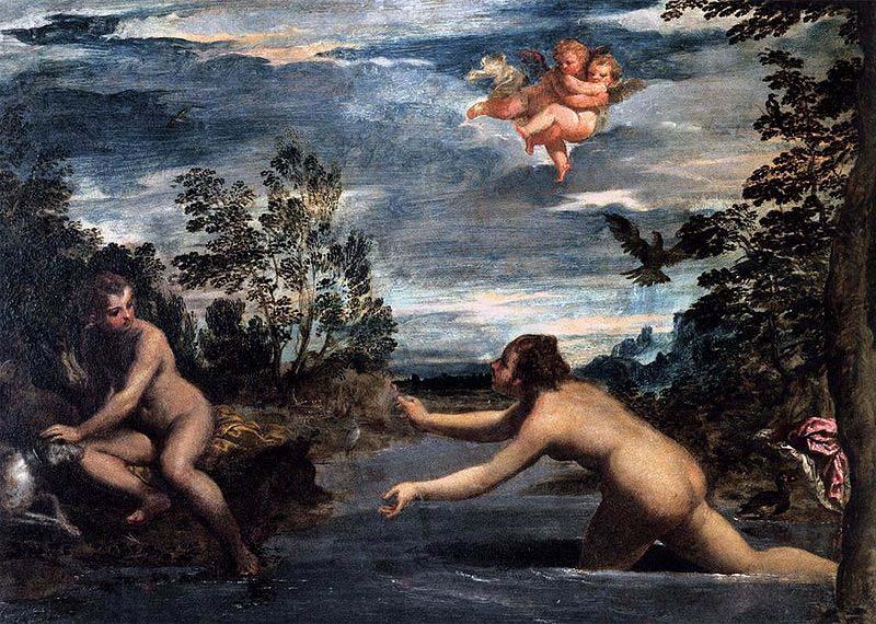Scarsellino Salmacis and Hermaphroditus oil painting image