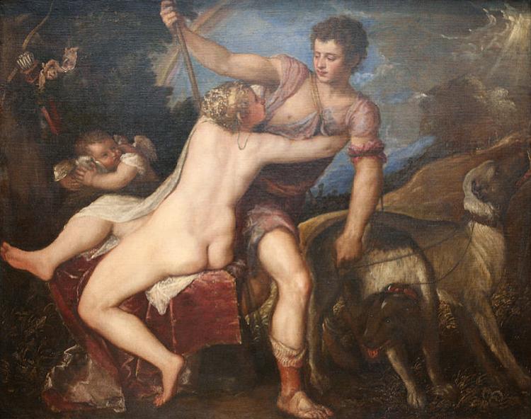 Titian Venus and Adonis oil painting image