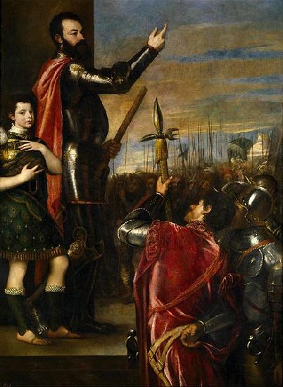 Titian Alfonso di'Avalos Addressing his Troops oil painting image
