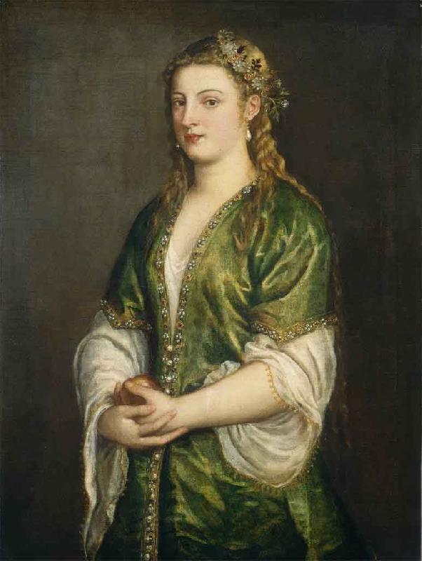 Titian Portrait of a Lady oil painting image