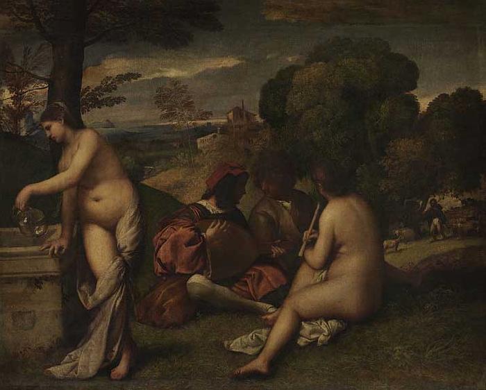 louvre Giorgione oil painting picture