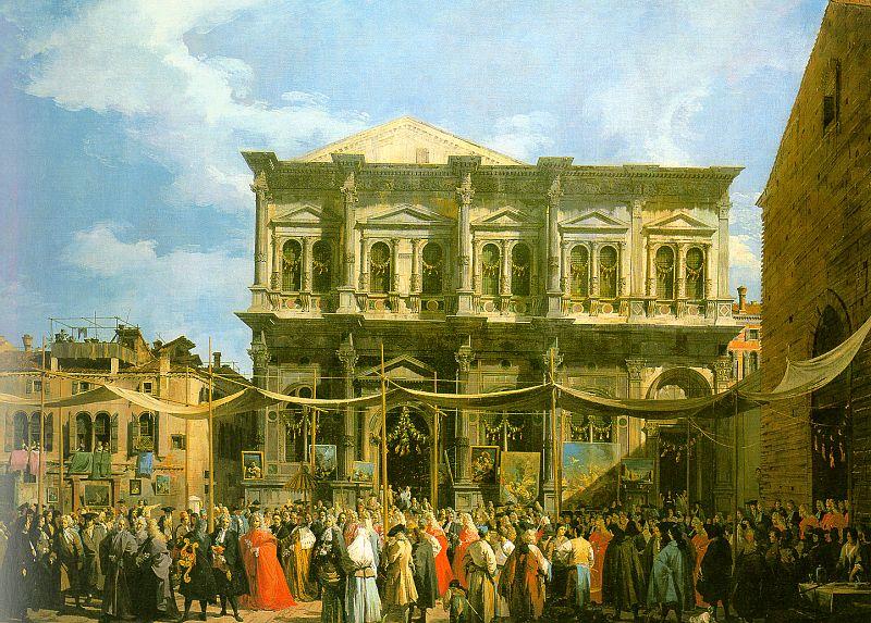 Canaletto Venice: The Feast Day of St. Roch oil painting image