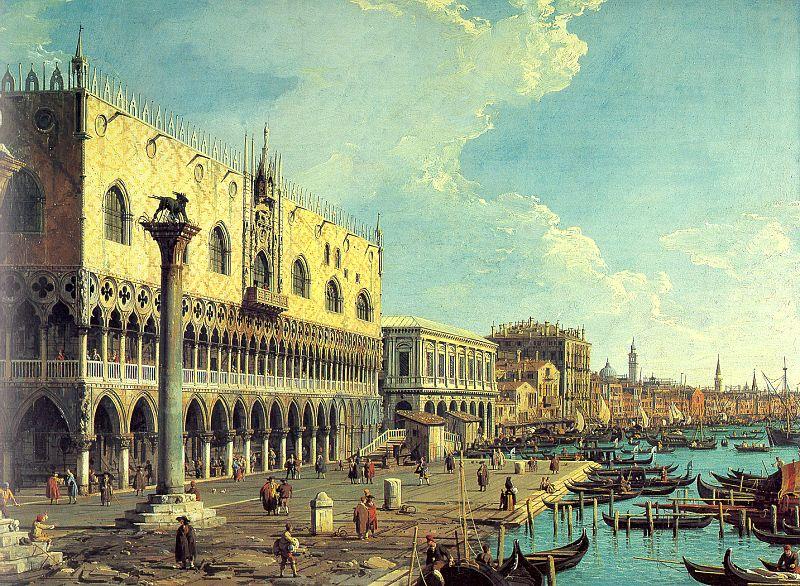 Canaletto Riva degli Schiavoni- Looking East oil painting picture