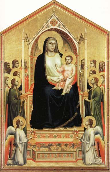 Giotto Madonna and Child Enthroned among Angels and Saints oil painting picture