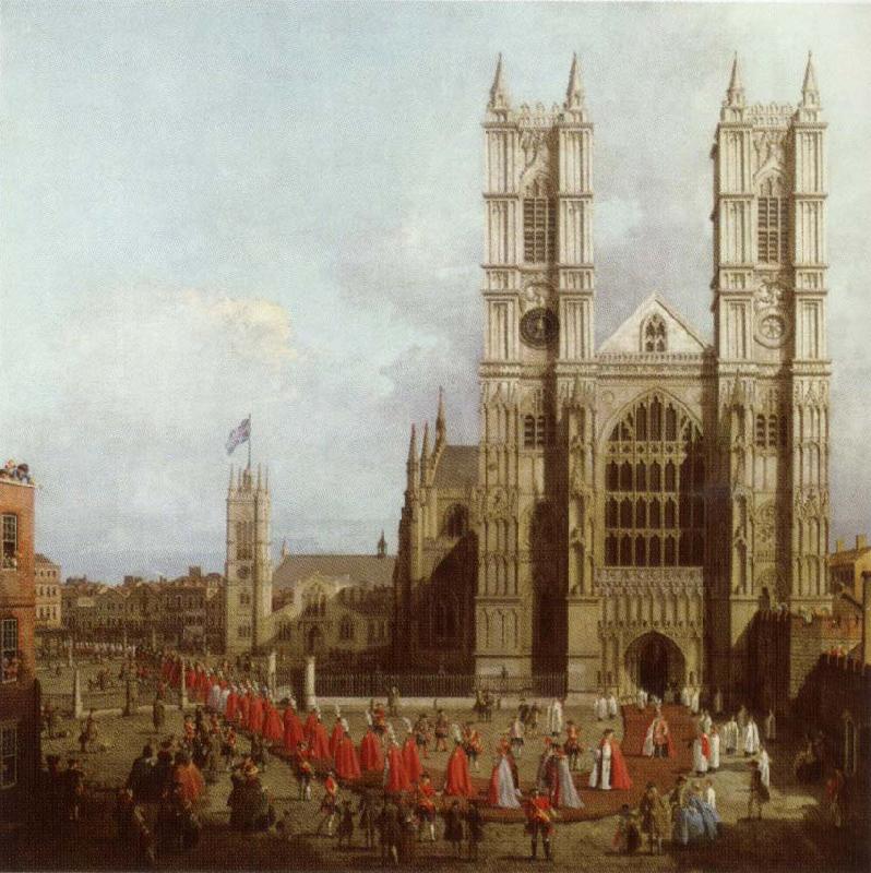 Canaletto Wastminster Abbey with the Procession of the Knights of the Order of Bath oil painting picture