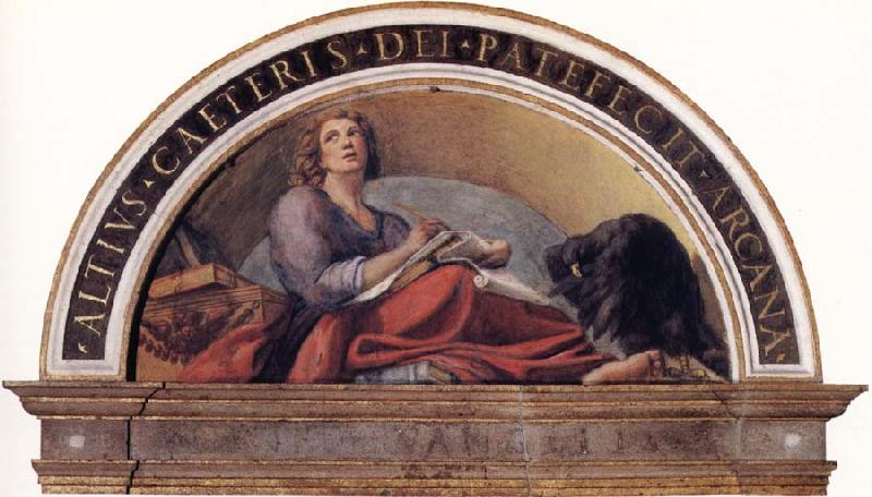 Correggio Lunette with Saint John the Evangelist oil painting image