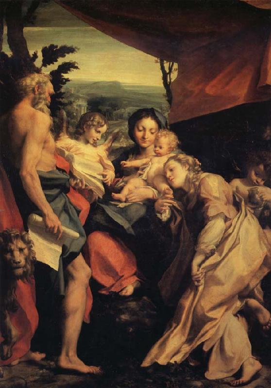 Correggio Madona with Saint jerome oil painting image