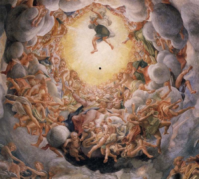 Correggio Assumption of the Virgin,detail of the cupola oil painting image