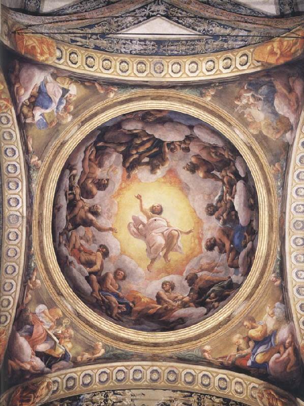 Correggio Vision of Saint john on the Island of Patmos,cupola oil painting image