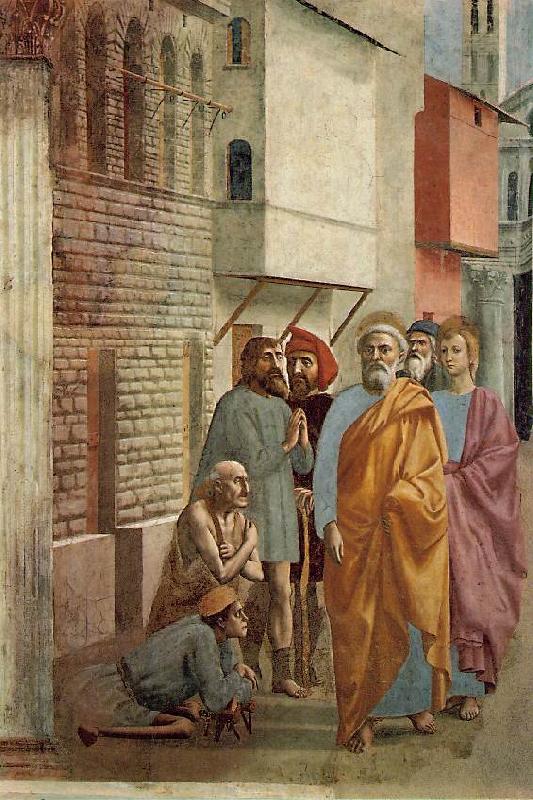 MASACCIO St Peter Healing the Sick with his Shadow oil painting picture