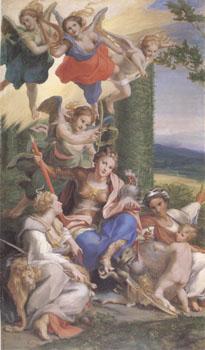 Correggio Allegory of the Virtues (mk05) oil painting picture