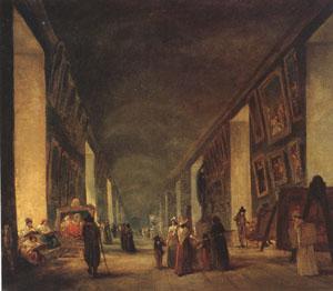 louvre The Grande Galerie at the Louvre between (mk05) oil painting picture