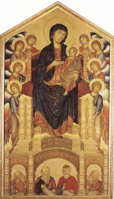 Cimabue Madonna and Child Enthroned with Angels and Prophets (mk08) oil painting image