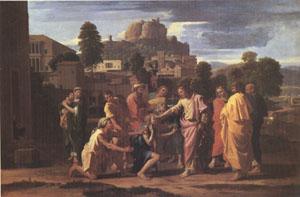 Poussin Christ Healing the Blind (mk05) oil painting picture