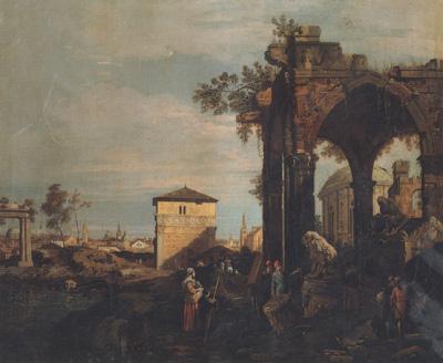 Canaletto Paesaggio con rovine (mk21) oil painting picture