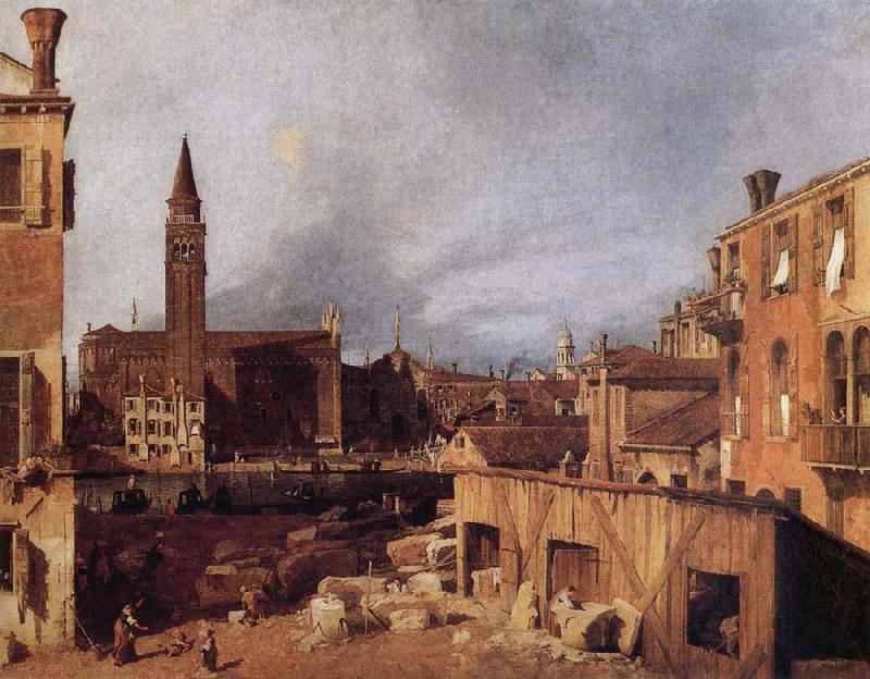 Canaletto Venice:Campo San Vital and Santa Maria della Carita oil painting image