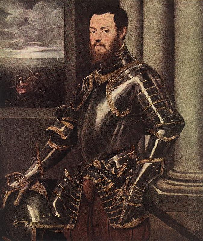 Tintoretto Man in Armour oil painting picture