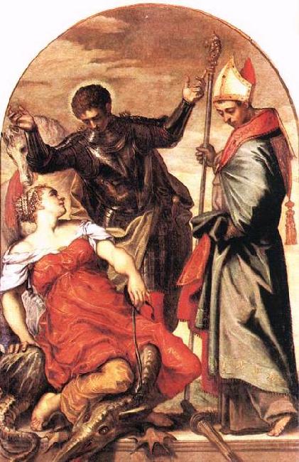 Tintoretto St Louis, St George and the Princess oil painting image