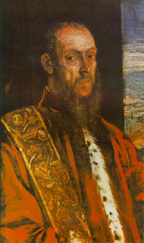 Tintoretto Portrait of Vincenzo Morosini oil painting picture